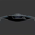 Futuristic Fighter Jet with Silver Sleek Body Blue Accent Lights and Advanced Aerodynamic Design