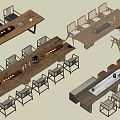 Modern Rustic Wooden Dining Tables With Matching Chairs And Tabletop Decorations