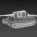 WWII Tiger Tank Number 131 Military Vehicle With Gray Exterior And Tracks