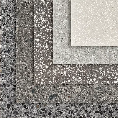 Square Rugs With Terrazzo Inspired Speckled Textures In Neutral Tones For Home Decor 3d model