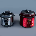 Midea Electric Pressure Cookers Black And Red With Digital Control Panel