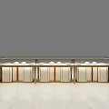 Modern Jewelry Store Interior With Glass Display Cases Wooden Structure And White Countertops