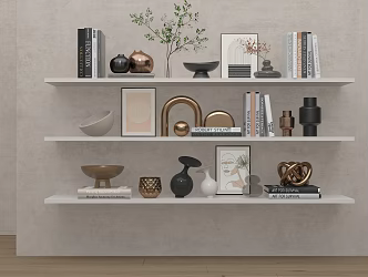 Jewelry Ornaments Combination Wall Decoration Beauty Display 3d model