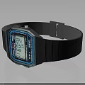 Casio Digital Watch With Classic Design Black Resin Strap And Digital Time