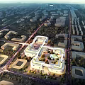Modern Industrial Factory Design With Green Roof Central Courtyard And Connected Buildings