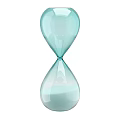 Elegant Light Blue Glass Hourglass With Smooth Sand And Classic Shape