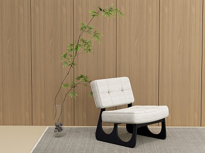 Leisure Chair Single Chair Green Plant Carpet model