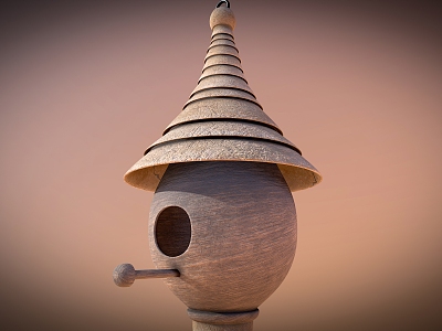 Bird Nest Bird House Bird Peng 3d model