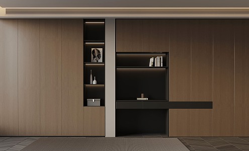 07 wardrobe Italian minimalist wardrobe 3d model