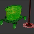 Modern mop bucket mop automatic drying mop bucket 3d model