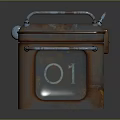 Heavy Duty Industrial Rusty Metal Equipment Container With Dual Handles And Valves