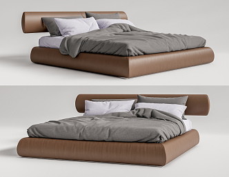 Modern Double Bed 3d model