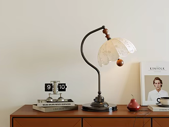 Mid-ancient style table lamp decorative ornaments combination 3d model