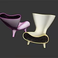 Modern Leisure Chairs With Silver Metal Design Black Cushions Reflective Surface