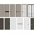 Various Modern Flush Doors With Different Styles For Home Interior Design 3d model