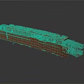 Industrial Equipment With Red Brick Structure Metal Frame Pipes And Elongated Design