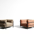 Modern Single Sofa Casual Sofa 3d model