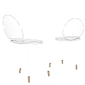 Transparent Acrylic Leisure Chair With Modern Design And Sleek Brass Legs For Stylish Indoor Decor