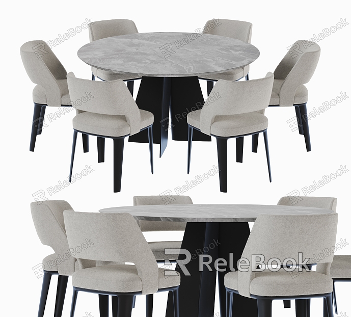 Dining Table and Chair Island Table Island Table Dining Table Round Table and Chair Tableware Sideboard model