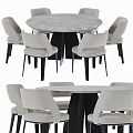 Dining Table and Chair Island Table Island Table Dining Table Round Table and Chair Tableware Sideboard 3d model