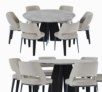 Dining Table and Chair Island Table Island Table Dining Table Round Table and Chair Tableware Sideboard 3d model