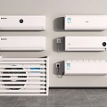 Modern air conditioner, air conditioner, on-hook air conditioner, external wall-mounted air conditioner 3d model