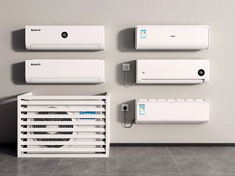 Modern air conditioner, air conditioner, on-hook air conditioner, external wall-mounted air conditioner 3d model