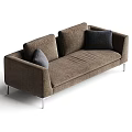 Modern Fabric Sofas In Different Colors With Cushions And Metal Legs 3d model