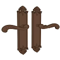 Golden Door Handles With Ornate Carvings For Elegant Home Decoration