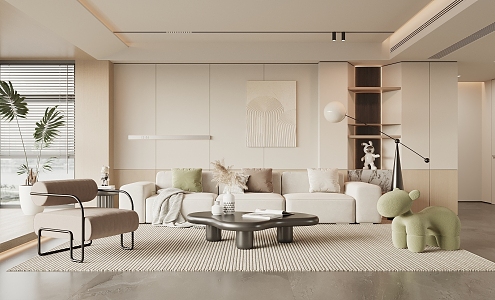 modern living room 3d model