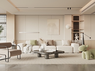 modern living room 3d model