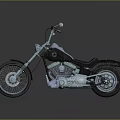 Classic Motorcycle 3D Rendering With Chrome Details And Black Seat Design 3d model