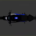 Modern Blue and Black Motorcycle With Sleek Body Stylish Graphics and Blue Rimmed Wheels