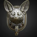 Elegant Carved Fox Head Wall Mounted Decorative Plate Decoration With Ornate Frame