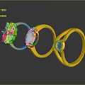 Elegant Gold Rings Featuring Red Brown And Blue Gemstones In Classic Design For Jewelry Collection