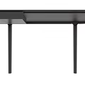 Modern Black Desk With Single Drawer And Sleek Minimalist Design Structure