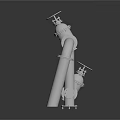 Silver Industrial Pipes With Mechanical Valves And Metal Structure Design