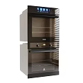 Modern Double Glass Door Kitchen Appliance with Stainless Steel Finish