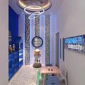 Beauty Store Interior Design With Product Shelves Showcases And Bright Lighting