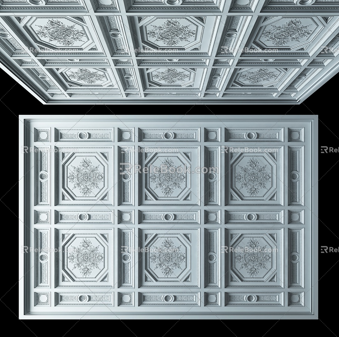 French ceiling 3d model