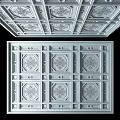 Classic Paneled Ceiling Design With Intricate Ornate Patterns And Detailed Frames 3d model