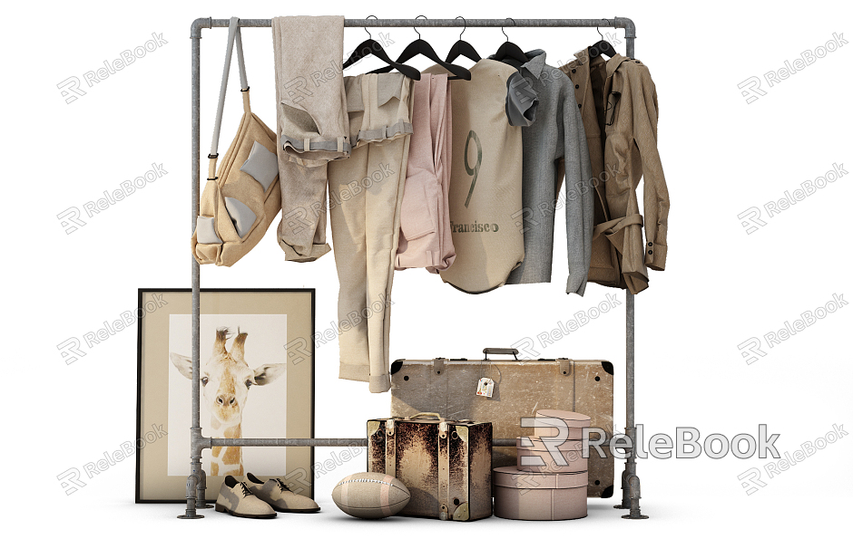 Industrial LOFT Hanger Clothing Combination Shoes Hat Fashion Simple model