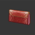 Red Snakeskin Pattern Clutch Bag With Elegant Design For Fashionable Occasions