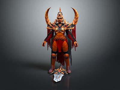 Western Samurai Western Warrior Western Hero Western Warrior Knight Hero Ancient Warrior Paladin 3d model