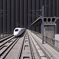 Modern high-speed rail transport 3d model