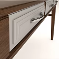 Classic Wooden Desk With Drawers And Elegant Leg Design For Home Office