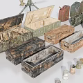 Vintage Weapon With Multiple Storage Cases Metal Parts And Tripod Components