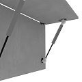 Double Sofa Support Structure With Metal Brackets And Gray Panel Design