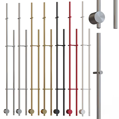 Modern Bathroom Cabinet Rack With Silver Gold Black Red And Sleek Metal Design 3d model