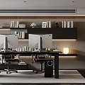 Modern Dining and Living Room Interior With Large Sofa Coffee Table And TV Wall